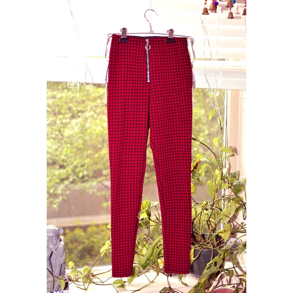 High Waist Plaid Leggings